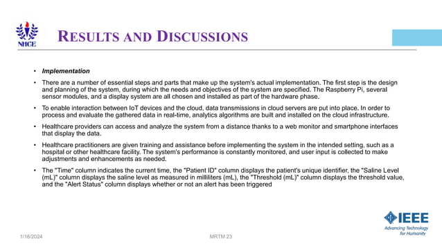 Remote Monitoring and Analytics for Cloud-Based Drip Saline Fluid ...