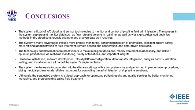 Remote Monitoring and Analytics for Cloud-Based Drip Saline Fluid ...