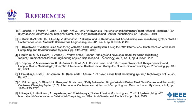 Remote Monitoring and Analytics for Cloud-Based Drip Saline Fluid ...
