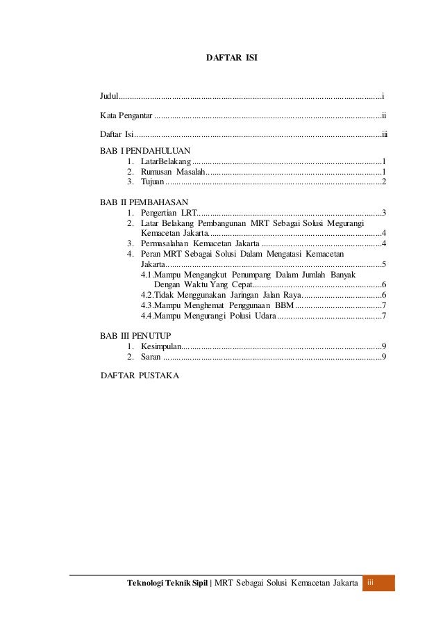 Mrt Sebagai Solusi Kemacetan Jakarta