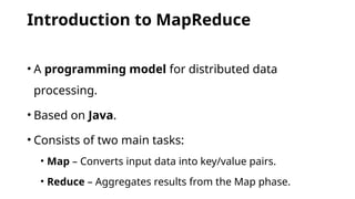 Map reduce testing framework for Hadoop’s MapReduce programs. | PPTX