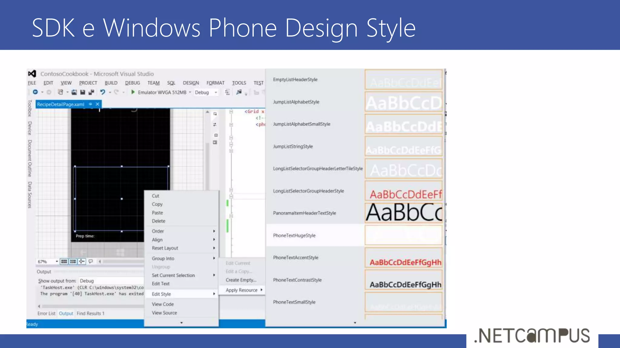 SDK e Windows Phone Design Style
 