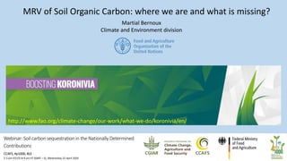 MRV of soil organic carbon: Where are we and what is missing? | SOC in NDC webinar 2020