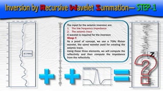 Seismic Inversion by Multispectral Recursive Wavelet Summation | PPTX