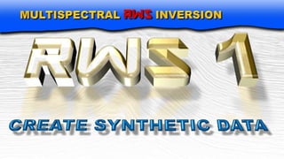 Seismic Inversion by Multispectral Recursive Wavelet Summation | PPTX