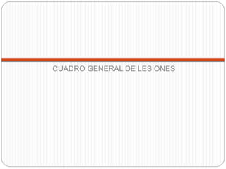CUADRO GENERAL DE LESIONES
 