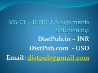 DistPub.in – INR
DistPub.com - USD
Email: distpub@gmail.com
 