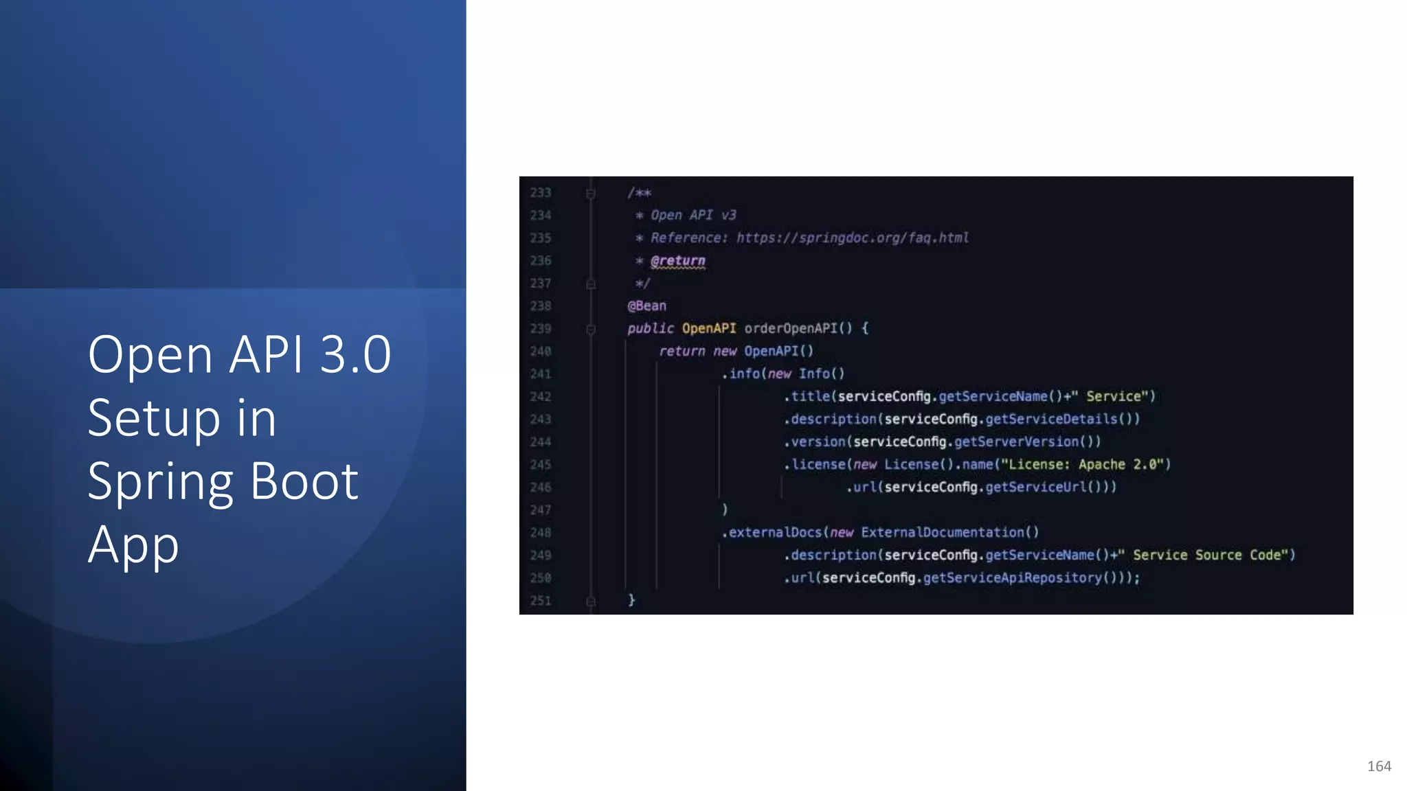@arafkarsh arafkarsh Open API 3.0 Setup in Spring Boot App 164 