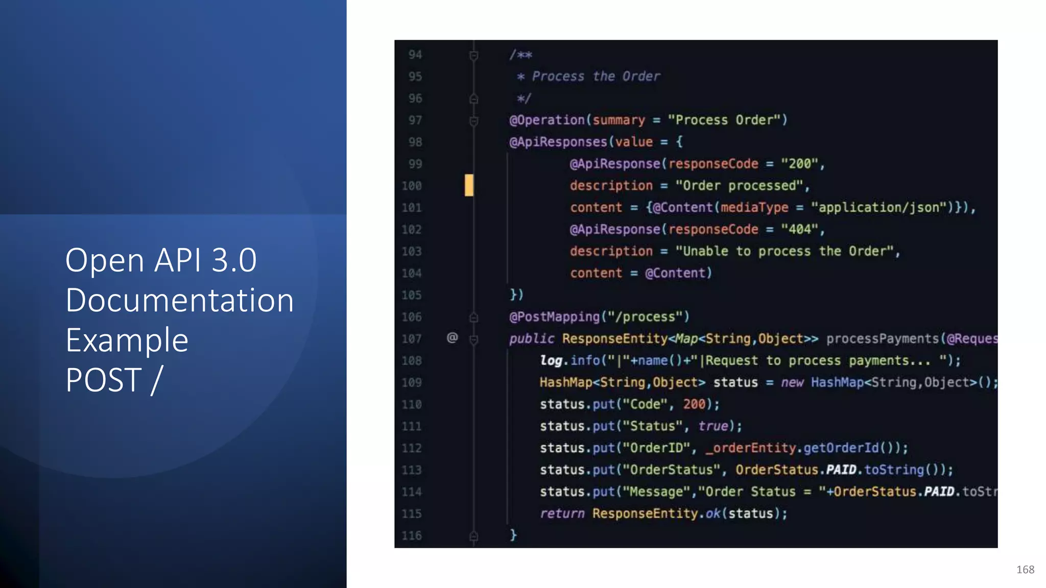 @arafkarsh arafkarsh Open API 3.0 Documentation Example POST / 168 