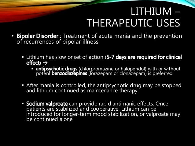 Mood Stabilisers (Antimanic drugs)