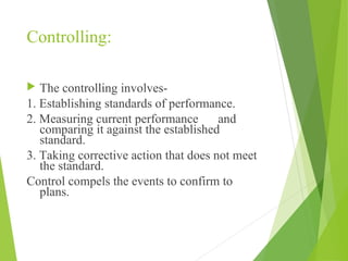 Controlling By Measuring Performance Management science | PPT