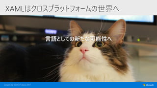 XAMLはクロスプラットフォームの世界へ
言語としての新たな可能性へ
 