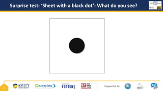 Supported by
3
Surprise test- ‘Sheet with a black dot’- What do you see?
 