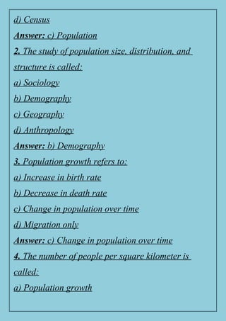 Population Chapter Notes Class 9 Flowchart Ms.SajjdaLodhiNotesBased On Class9th Chap7.docx