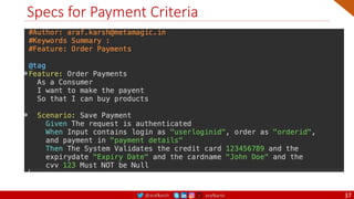 @arafkarsh arafkarsh
Specs for Payment Criteria
37
 