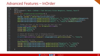 @arafkarsh arafkarsh
Advanced Features – InOrder
49
 