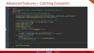 @arafkarsh arafkarsh
Advanced Features – Catching Exception
55
 