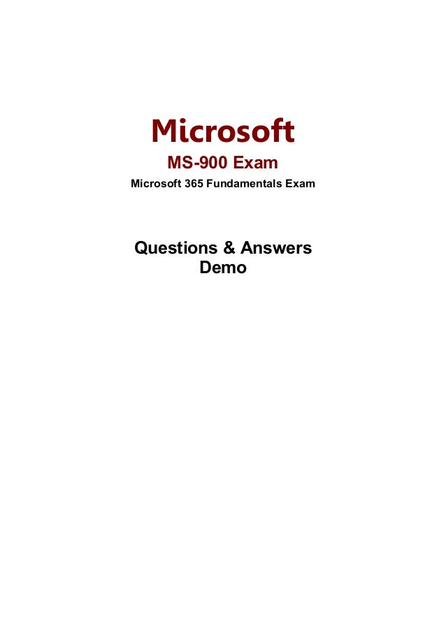 MS-900 Testking