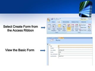 Ms Access Formview Ms access | PPTX