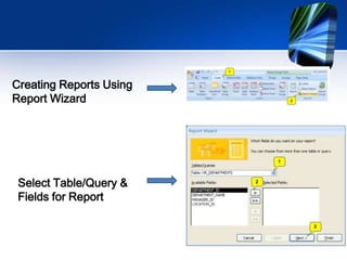 Ms Access Databases Report Wizard Example Ms access | PPTX