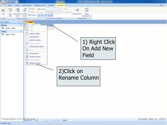 Ms Access 07 Ms Access 07