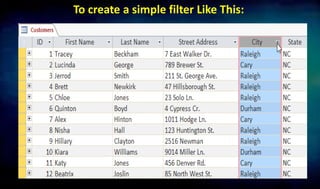 To create a simple filter Like This:
 