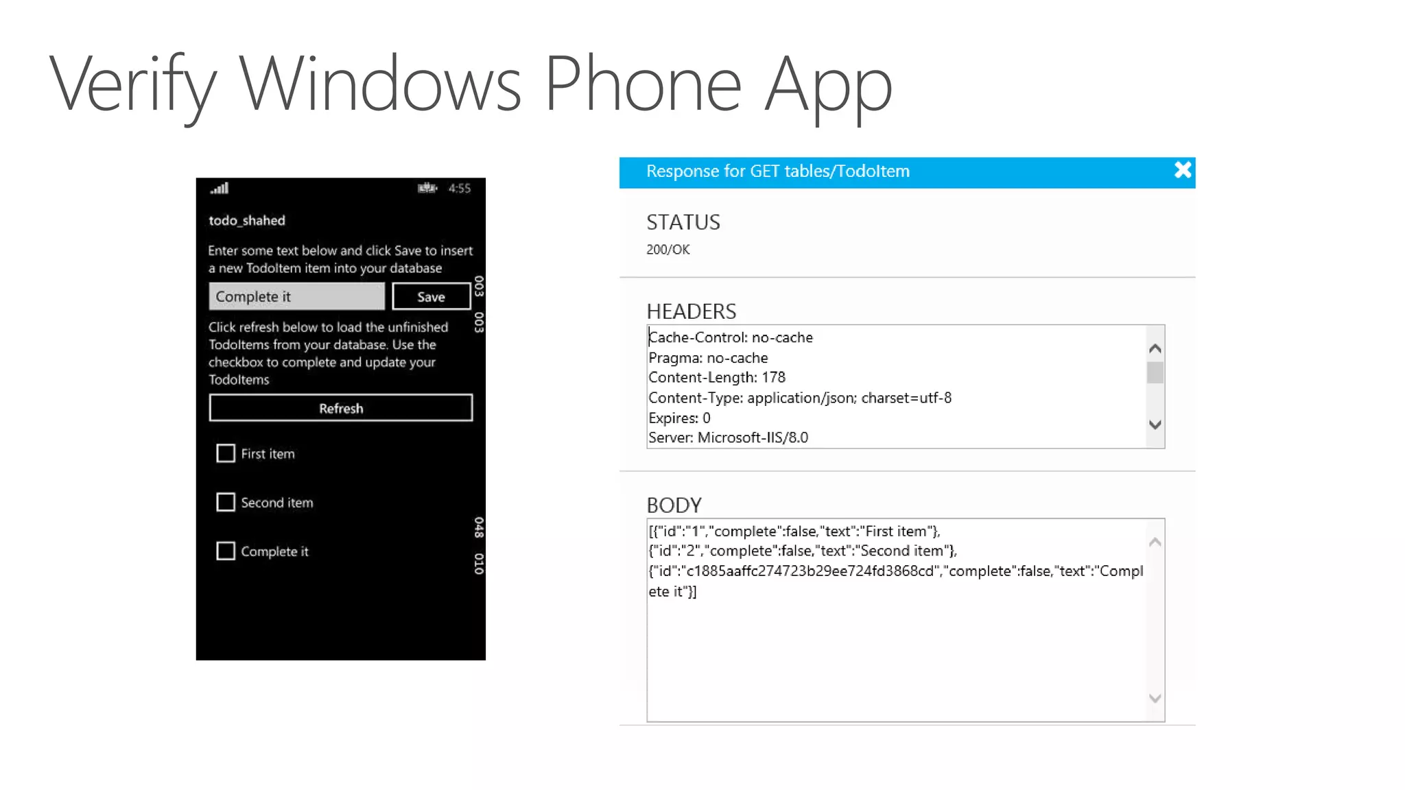 Publishing the Service
 