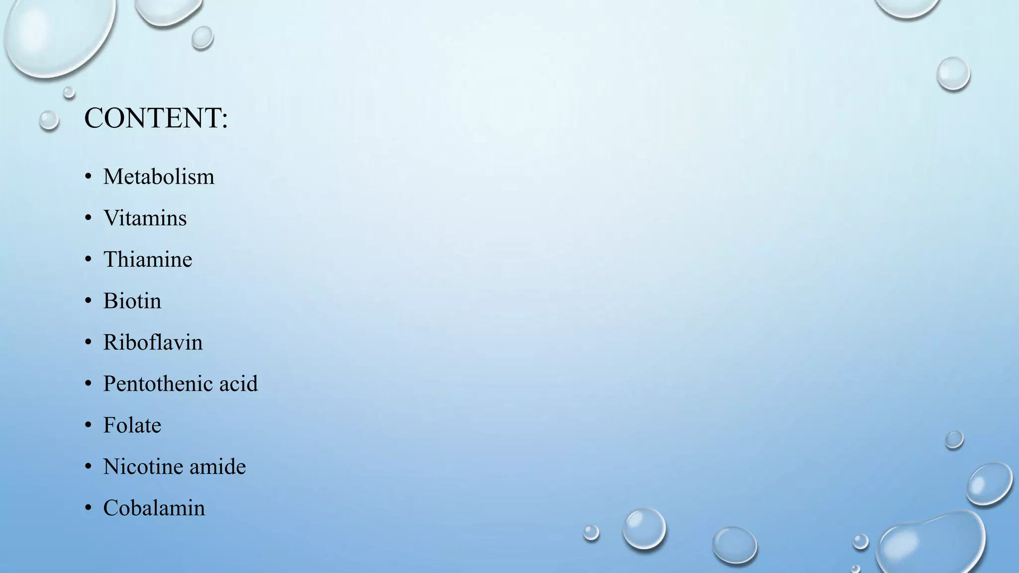 Role of vitamins in metabolism (1) | PPTX