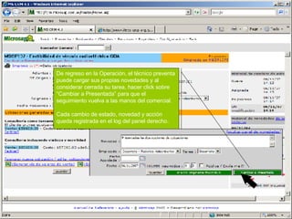De regreso en la Operación, el técnico preventa puede cargar sus propias novedades y al considerar cerrada su tarea, hacer click sobre “Cambiar a Presentada” para que el seguimiento vuelva a las manos del comercial. Cada cambio de estado, novedad y acción queda registrada en el log del panel derecho. 