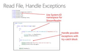 C Sharp Crash Course | PPTX