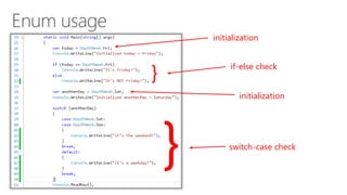 initialization 
if-else check 
} 
} 
initialization 
switch-case check 
 