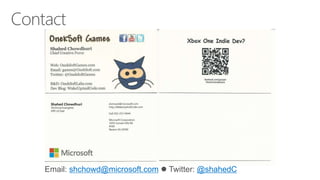 Email: shchowd@microsoft.com  Twitter: @shahedC 
