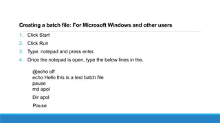 Comprehensive Guide to MS-DOS, Batch Files, and System Booting ...