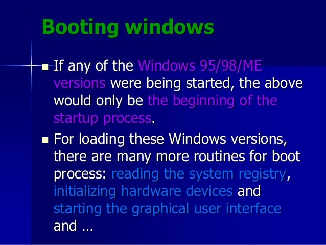 Ms dos boot process