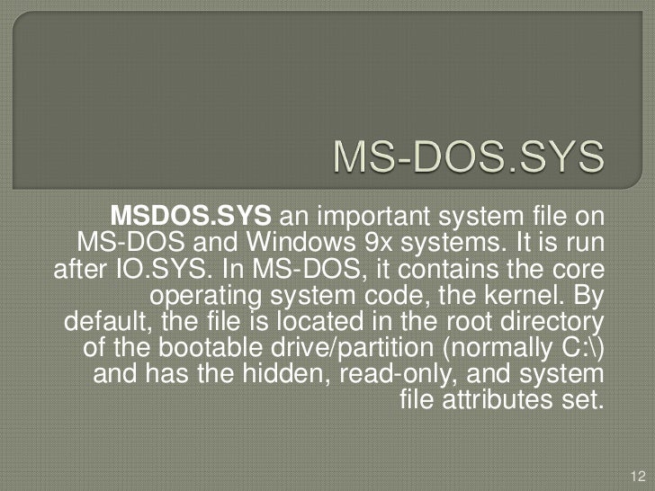 Ms Dos Io.sys Ms Dos Io.sys