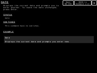 Ms dos tutorial | PPSX