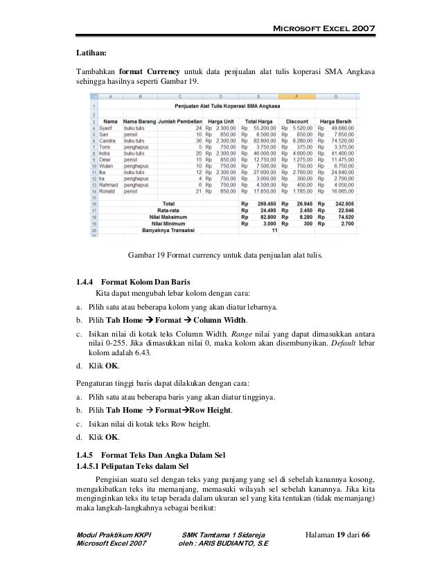 Ms Excel 2007 Ms Excel 2007