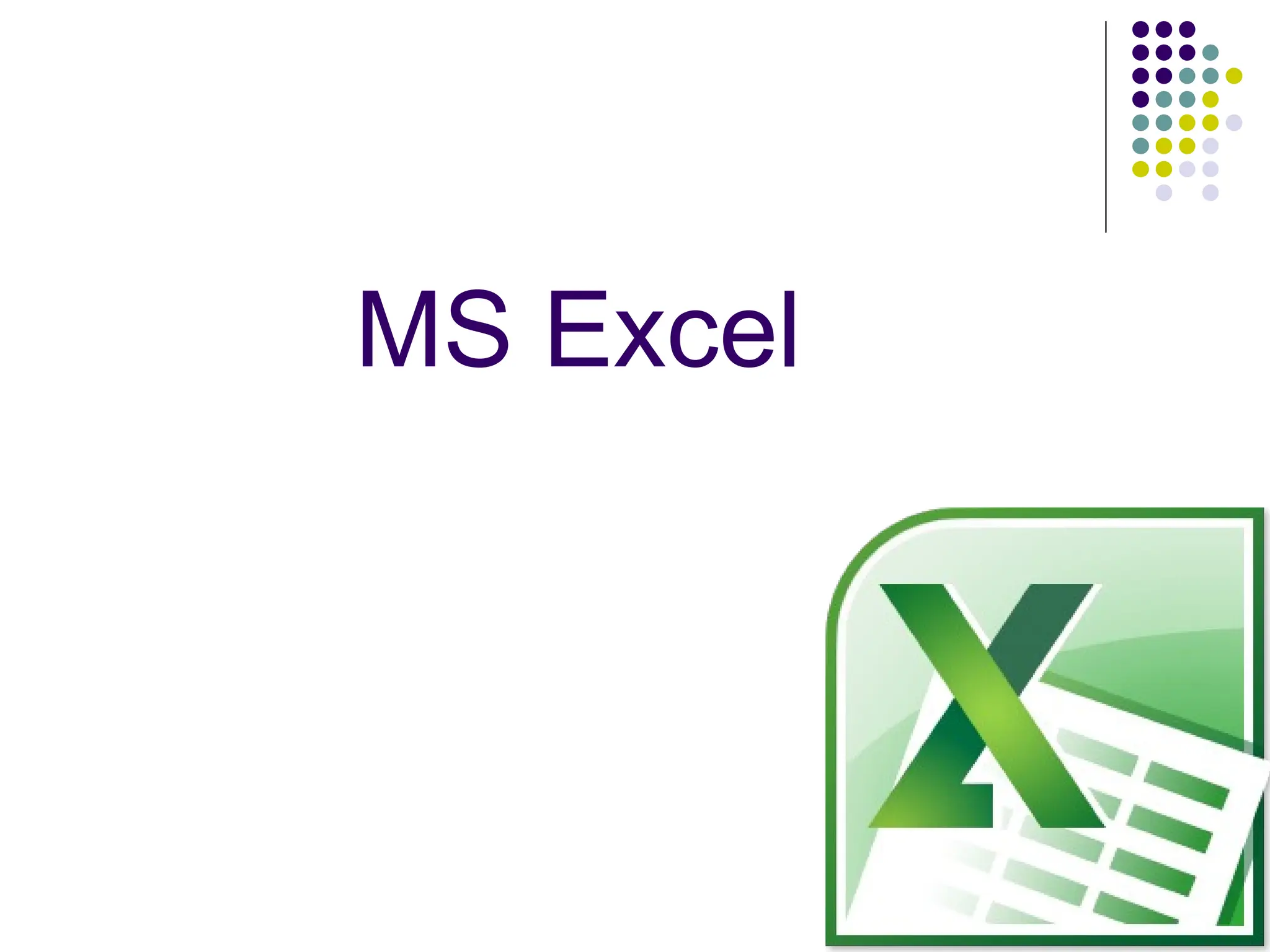 MS Excel
 