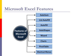Microsoft Excel Features
 