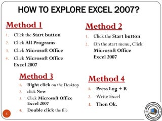 Ms excel 2007 pptx | PDF
