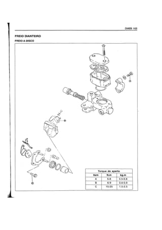 FREtO DIANTEIRO
FREIO A DISCO
 