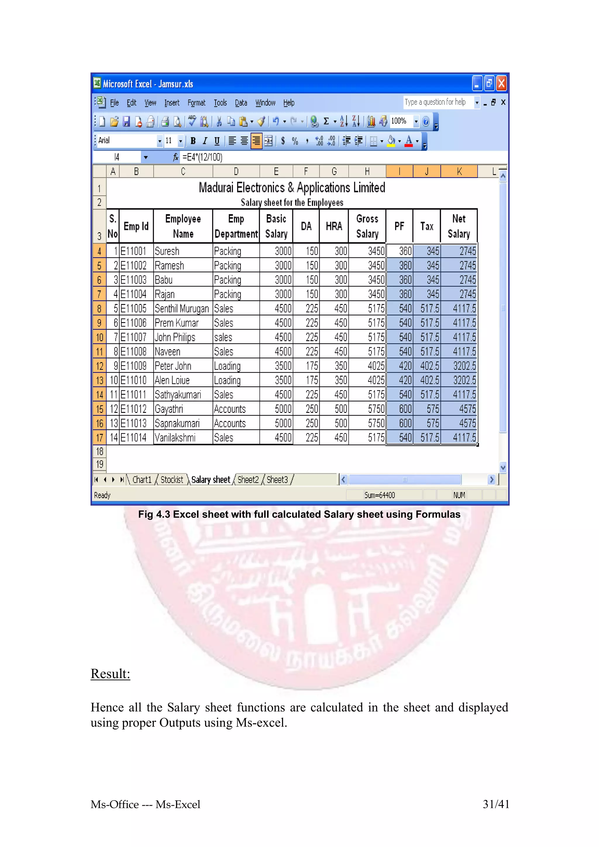 Ol Ms Excel Paper.pdf Ms office practical | PDF