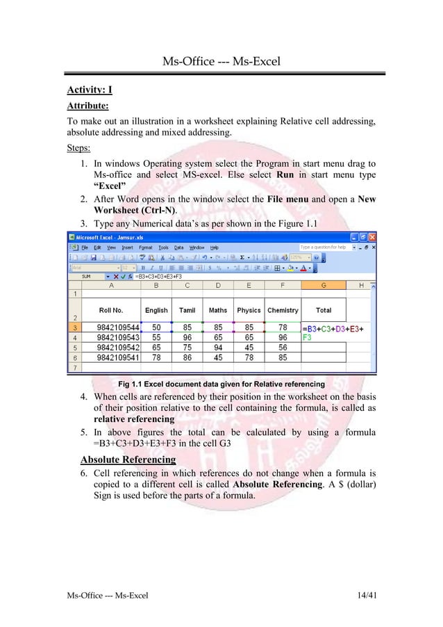 Ms office practical | PDF
