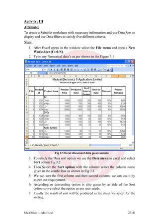 Ms office practical | PDF