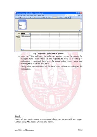 Office Practicum Database View Ms office practical | PDF