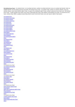 Ms outlook-kursu-fiyati