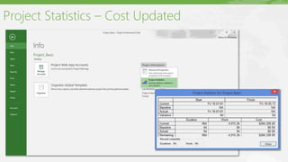 Project Statistics – Cost Updated
 