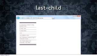 last-child




Monday, 23 May 2011
 