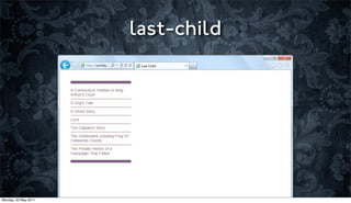 last-child




Monday, 23 May 2011
 