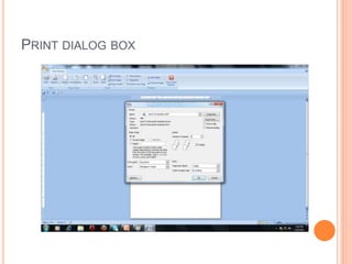 PRINT DIALOG BOX
 